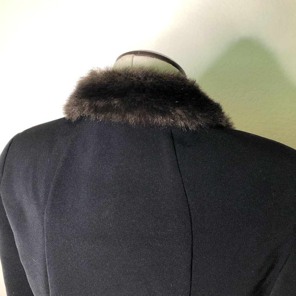Gorgeous, "Jessica Howard" Faux Fur Collared Jacket, Pre-Owned - Picture 3 of 6